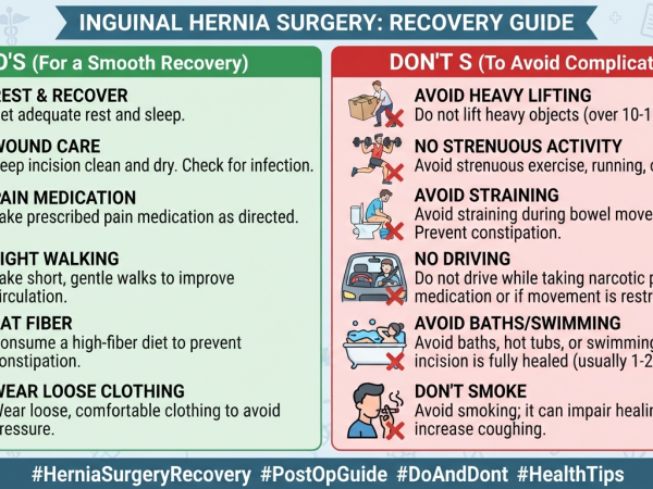 Do’s and Don’ts After Inguinal Hernia Surgery: Complete Recovery Guide